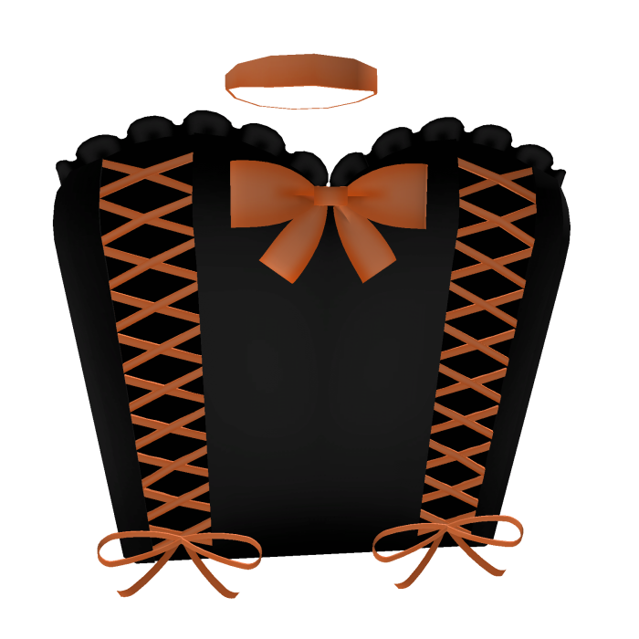 Black & Orange Halloween Lace-Up Corset