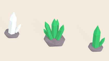 Stylized Gem Pack x35 Crystal Cluster Geode Shard preview 8