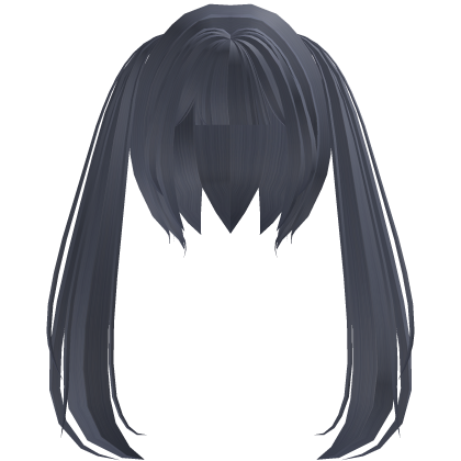 O_o cute moe long pigtails in greyish blue