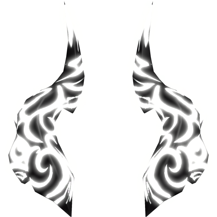 Glowing White Demon Horns (Emissive)