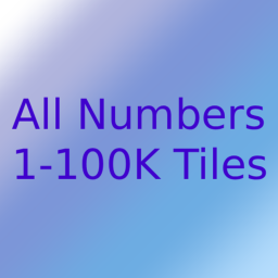 All Numbers 1-100K Tiles