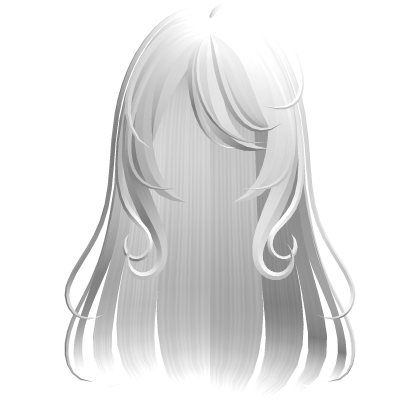 cute long wispy soft anime hair white Roblox item