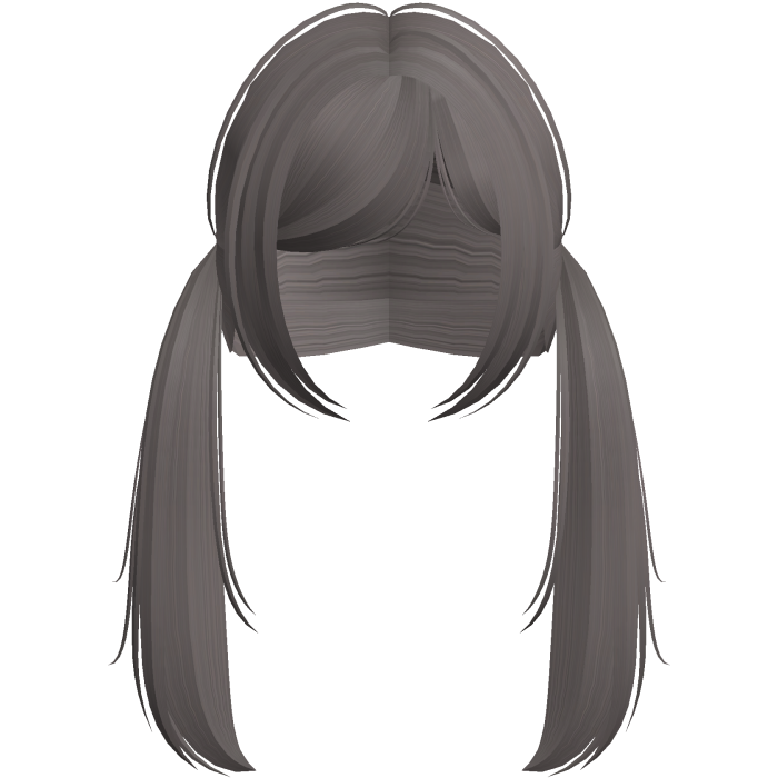 cute long straight doll pigtails dust brown