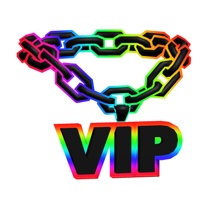 VIP cartoony rainbow chain necklace thumbnail