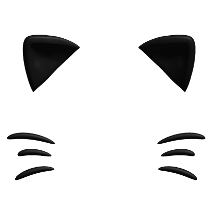 cute black kitty ears filter Roblox item