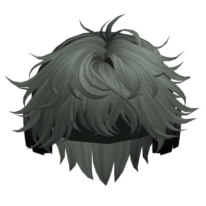 Green Messy Anime Hair w/ Y2K Trendy Headphones  Roblox item