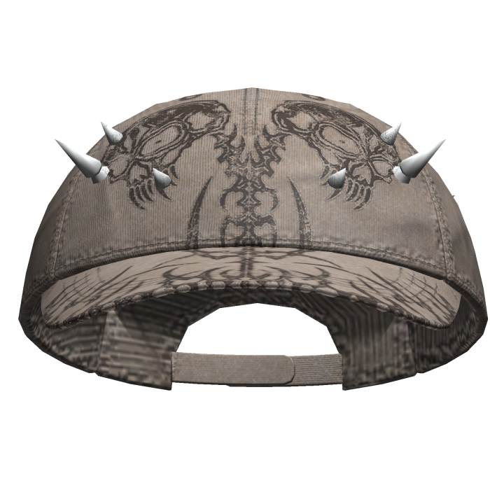 Dual Skeleton Skater Cap Beige&Brown