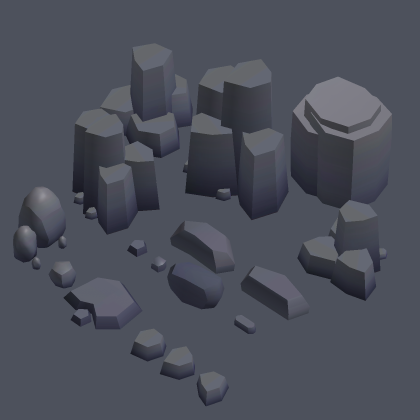 Low Poly Textured Rocks Pack