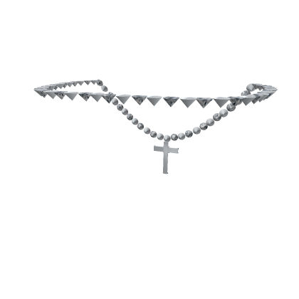 Diamond and silver necklace with a cross