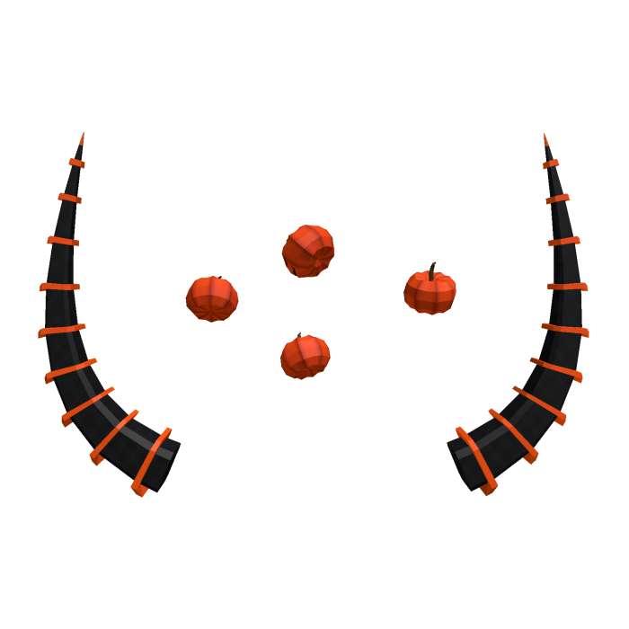 Orange/Black Pumpkin Halloween Horns