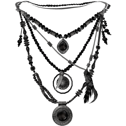 Gaian🏺3.0 Esoteric Bead Amulet Black Necklace Roblox item