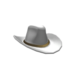 Slightly Tilted White Cowboy Hat