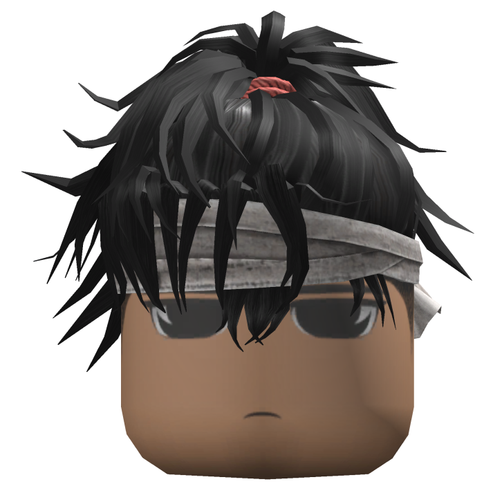 Spiky Hair w/ Bandana & Shades (Black/Red)
