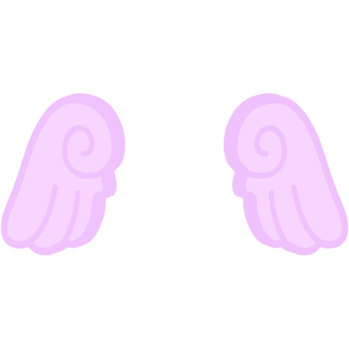 ♡ Cute Chibi Glowing Angel Wings in Pastel Purple