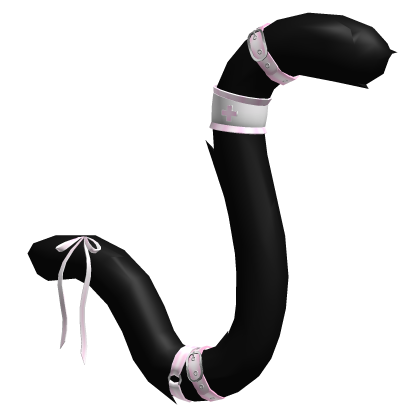 Black Pink Ribbon Nurse Cat Tail Roblox item