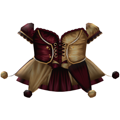 Red and Gold Jester Dress Roblox item