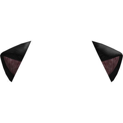 Black Mini Folded Cat Ears