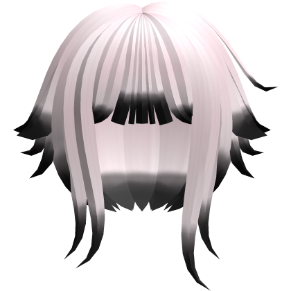 fluffy messy moe short hair w tufts in pastel pink