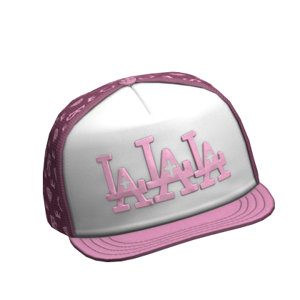 Pink Triple LA Trucker Cap