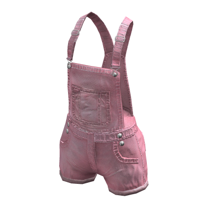 pink overalls shorts denim thumbnail
