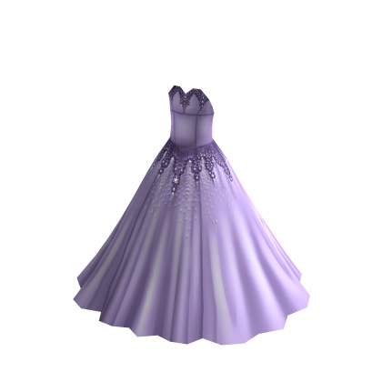A-Line Ball Gown w Heart Neckline - Lavender thumbnail