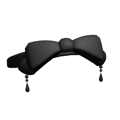 Black Pearl Drop Hair Bow Roblox item