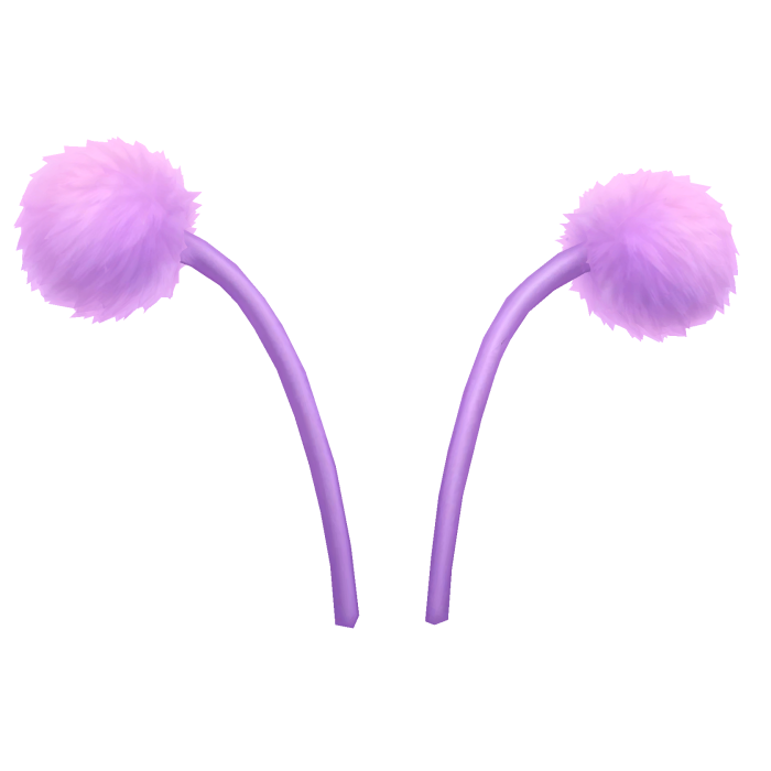 Whimsical Lavender Fuzzy Antennae