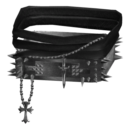 Black Right Shoulder Scarf Wrap Armor