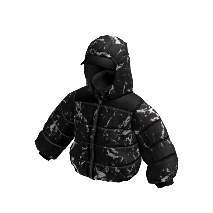 FS - Obsidian Frost Puffer Hoodie