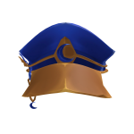 Blue Gold Captain Hat