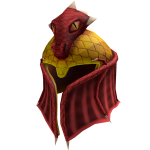 Golden Helmet of the Red Dragon Guardian