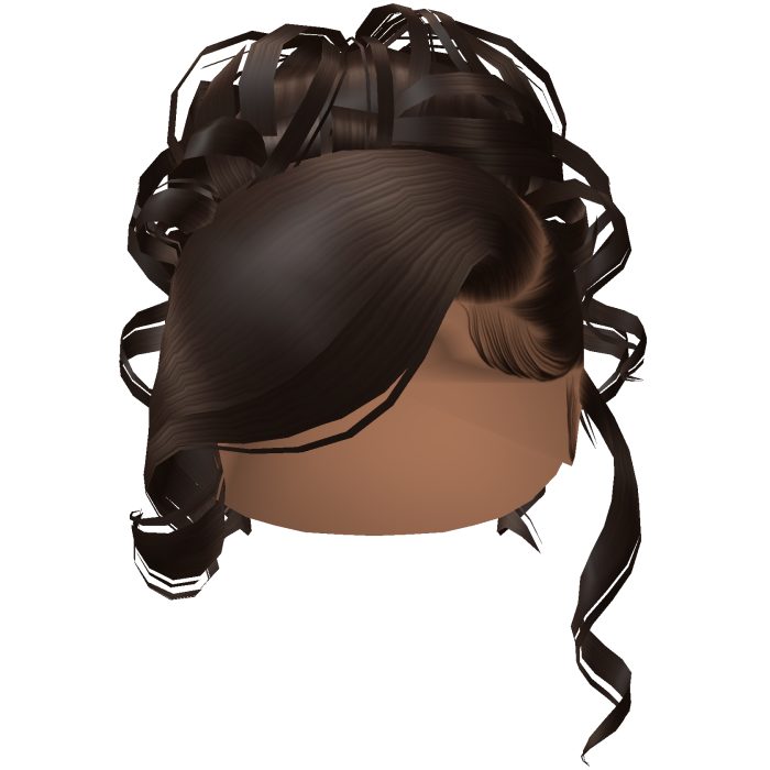 Side Swept Curly Updo [Brown]