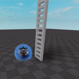 Climb up a unanchored ladder
