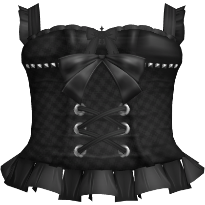 gothic lace ruffle dress black Roblox item