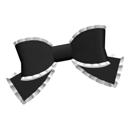♡ : black kawaii frill side hair bow Roblox item