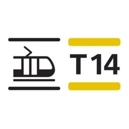 Tram line TL14 of RATP&REGION + at stops icon