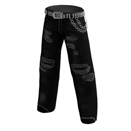 Black Y2K Emo Jeans | Roblox Item - Rolimon's