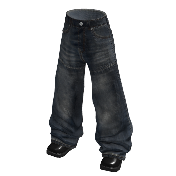 Distressed Baggy Jeans (Charcoal)