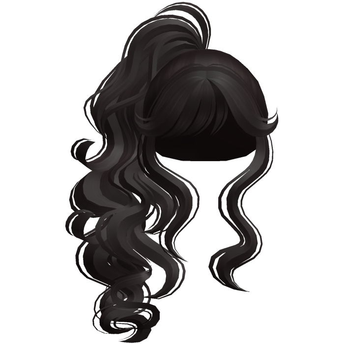 Gyaru Updo Ponytail Curly Hair Dark Brown