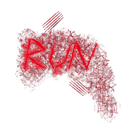 'Run' Horror Writing Roblox decal