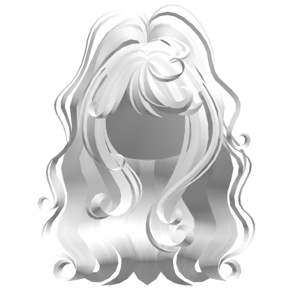 Fluffy Curly Ponytail White Roblox item