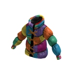 Puffy Jacket Orange Pink Yellow Green Blue