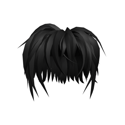 Black Messy Long Hair 3.0 Roblox item