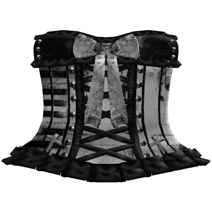 gothic doll laced piano studded corset dress thumbnail
