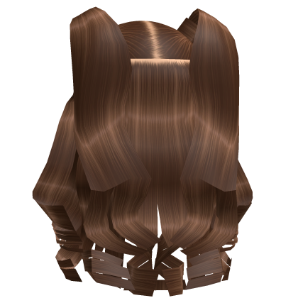 Curly Long Hair With Pigtails (Brown) Roblox item