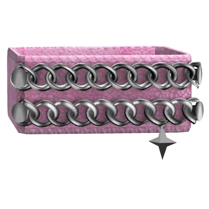 1.0 Pink Y2K Arm Band Bracelet w Chain & Star 
