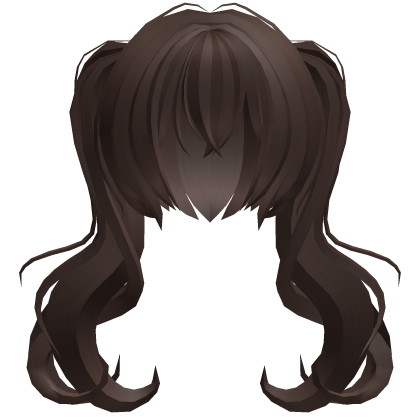 brown moe messy long hikikomori pigtails