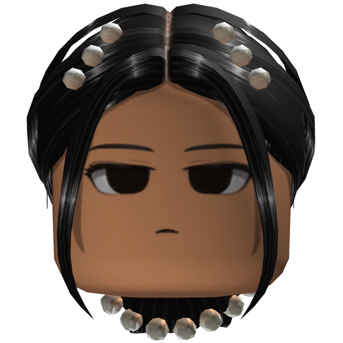 Pearl Slick Back Bun Hair (Black)