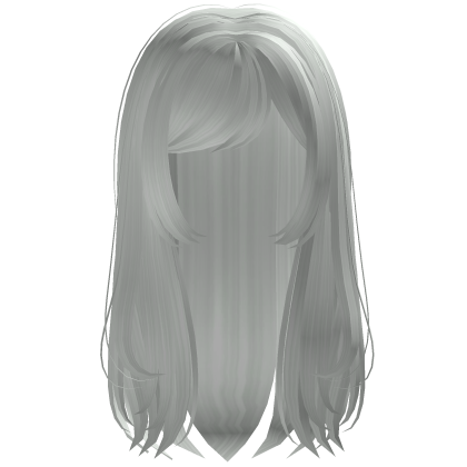 Gorgeous Long Fluffy Layered Hair (White) Roblox item