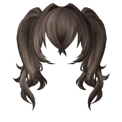 Cute Messy Anime Twintails Hair - Ash Light Brown Roblox item